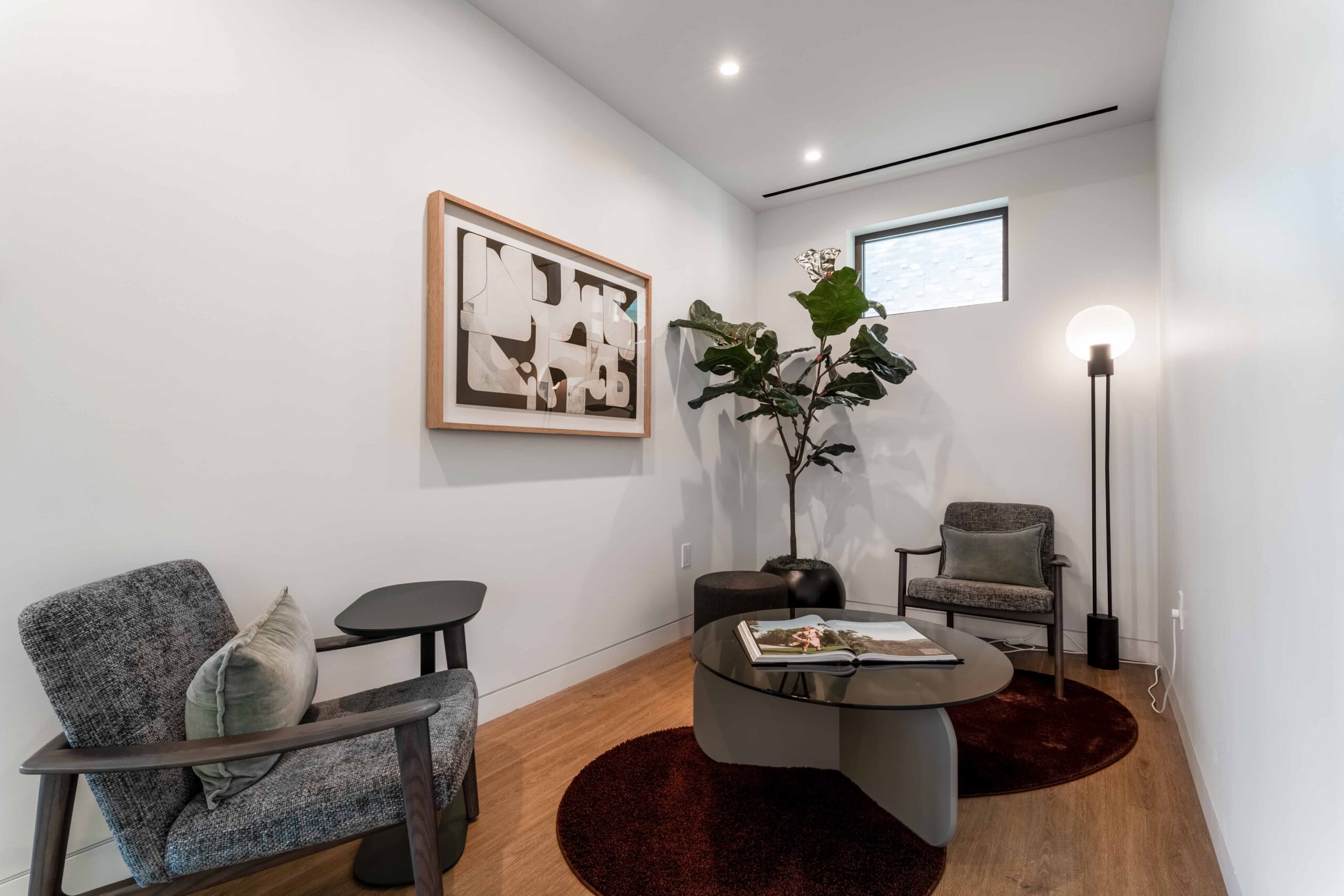 Modern living space with minimalist decor