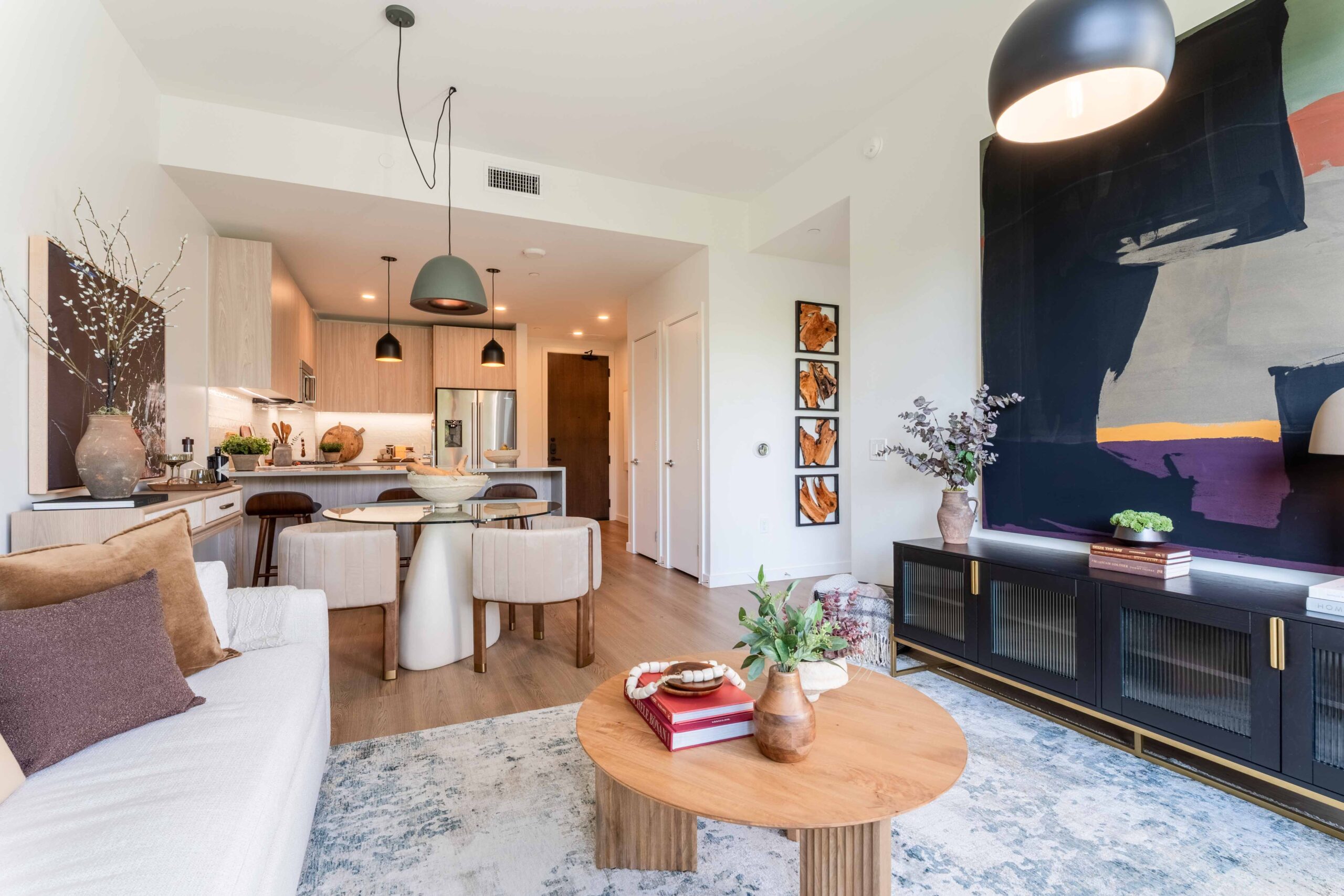 Modern living room with stylish decor